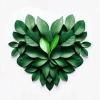Botanic Whispers, Leaves Sharing Love's Secret, Generative AI photo