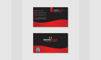 Visitor's card template in vector format for both professional and personal usage. Design for a current, simple business card in modern card format with the company's logo.