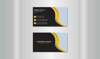 A modern business card with two sides. Template for a creative and tidy business card. clean Vector illustration of a business card.