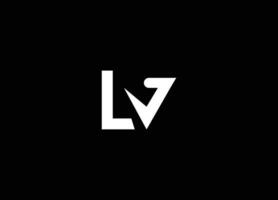 Initial linked letter LV logo design. Modern letter LV logo design