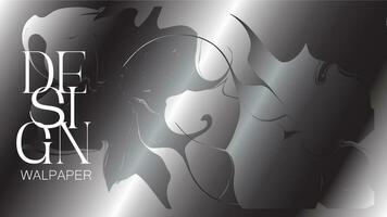 Background wallpaper abstract silver gradient design. Vector illustration. Metal material effect.