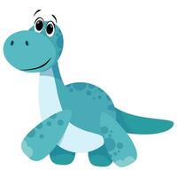 Blue dinosaur character vector