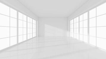 The white empty room, 3d rendering. video