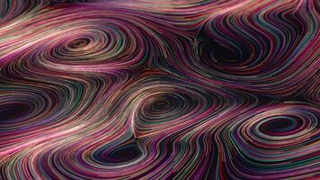 Magic vortex lines, fantasy wave pattern, 3d rendering. video