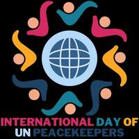 International Day of UN Peacekeepers illustration vector