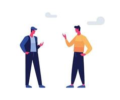 Communication at its best. This vector illustration captures two people engaged in a meaningful conversation.