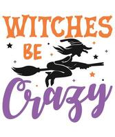 witches be crazy vector