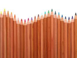 colored crayons in wave pattern photo