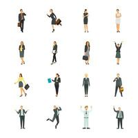 Pack of Business Characters Icons vector