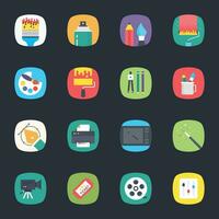 Pack of Digital Designing Flat Icons vector