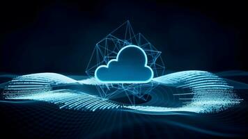 Big data and cloud computing, 3d rendering. video