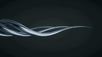 Metallic curve geometry background, 3d rendering. video