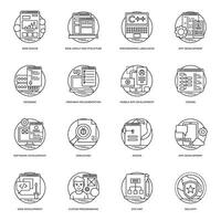 web y móvil desarrollo vector íconos