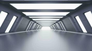 Empty tunnel with futuristic style, 3d rendering. video