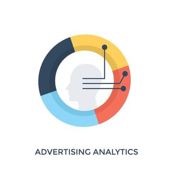 A pencil and presentation with pie graph and data symbolising project management vector