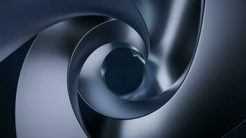 Metallic curve geometry background, 3d rendering. video