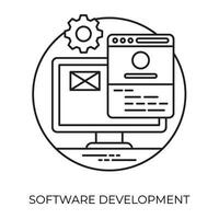 Web Development Flat Icon vector