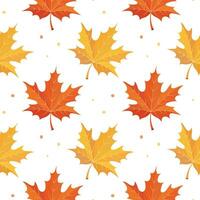 Autumn background from colorful maple leaves, seamless pattern. Print, textile, vector