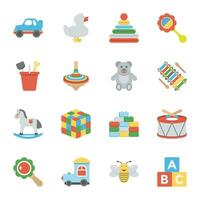 Pack of Children and Kids Icons vector