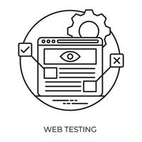 icono plano de desarrollo web vector