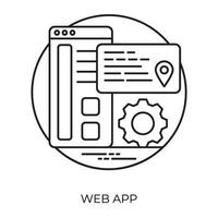 icono plano de desarrollo web vector