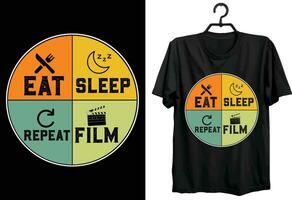 Filmmaker T-shirt Design. Funny Gift Item Filmmaker T-shirt Design For All People And Film Lovers. vector