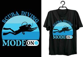 Scuba Diving T-shirt Design. Funny Gift Item Scuba Diving T-shirt Design For All People And Scuba Diving Lovers. vector