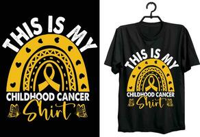 Childhood Cancer T-shirt Design. Funny Gift Item Childhood Cancer T-shirt Design For All People And Cancer Patients vector