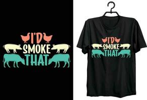 BBQ T-shirt Design. Funny Gift Item BBQ T-shirt Design For All People And BBQ Lovers. Grilling T-shirt Design. vector