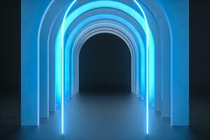 3d rendering, dust rock tunnel construction, mysterious background photo