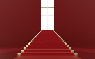 Large steps in the luxury palace, 3d rendering. photo