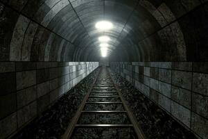 The rail in the cave, Perspective background photo