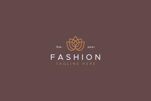 Moda florido elegante logo concepto. spa y belleza firmar símbolo. vector