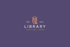 Abstract Owl Symbol Of Education. Library and Bookstore Creative and Minimalist Logo Idea. vector