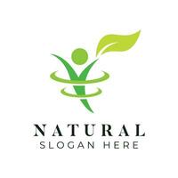 Green People Natural Healthy Lifestyle Logo Template vector