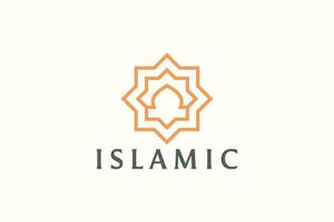 Islamic Center Icon App Geometric Logo vector