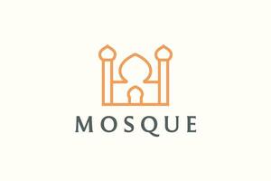 Mosque Simple Geometric Logo Concept vector