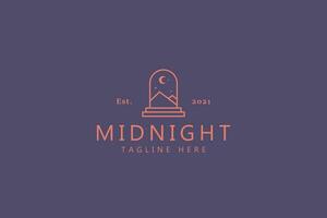 Midnight Abstract Illustration Concept Logo vector