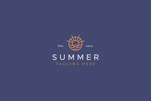 Summer Simple Badge Logo. Branding Fashion Symbol Design. vector