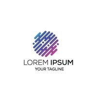 Technology circle shape modern logo for business idea vector