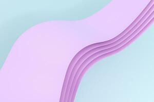 3d rendering, curve surface and light background photo