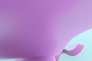 3d rendering, curve surface and light background photo