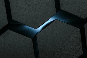 3d rendering, dark hexagonal background, sci-fi background photo