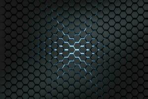 3d rendering, dark hexagonal background, sci-fi background photo