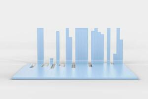 3d rendering, graph chart background, business graph photo