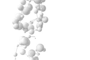 Gene lines and nodes, biological gene structure, 3d rendering. photo