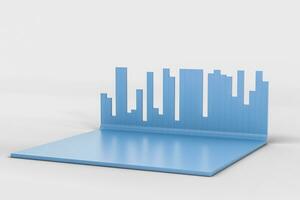 3d rendering, graph chart background, business graph photo