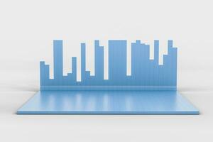 3d rendering, graph chart background, business graph photo
