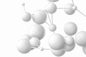 Gene lines and nodes, biological gene structure, 3d rendering. photo