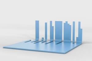 3d rendering, graph chart background, business graph photo